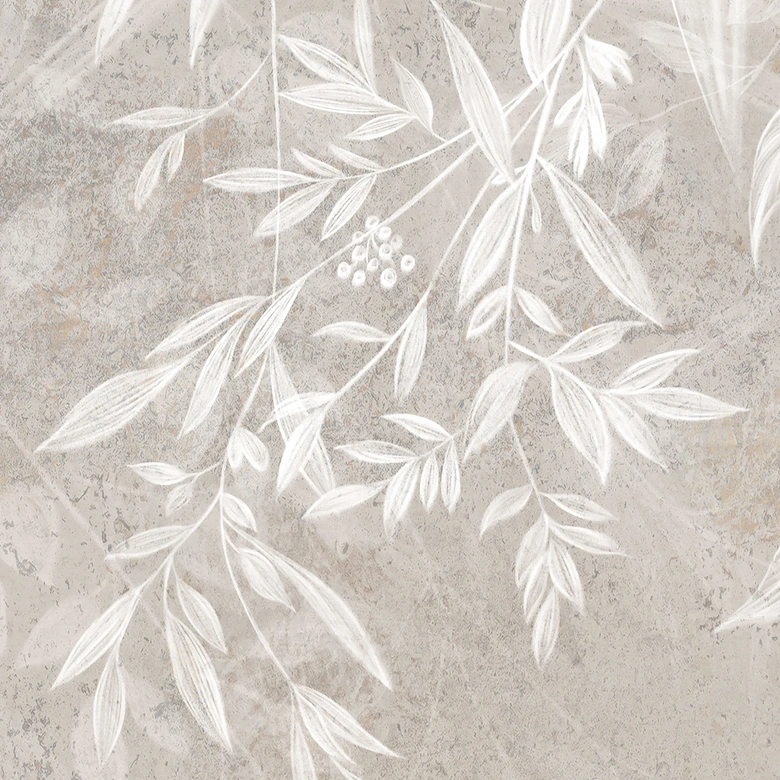 Fototapete Wohnzimmer Naturmotiv - Elegante Weidenzweige in Beige - Ms Tiff 