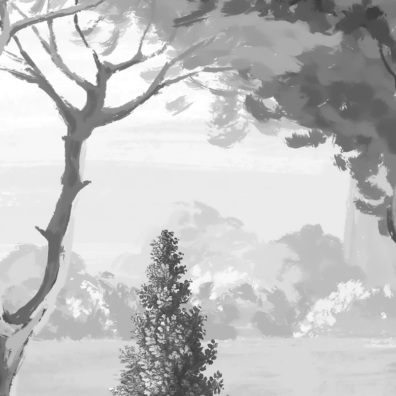 Fototapete Idyllische Pflanzenlandschaft - Ms Tiff 