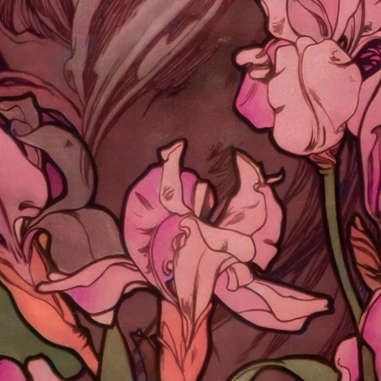 Mucha - Amethyst - Wall Mural 