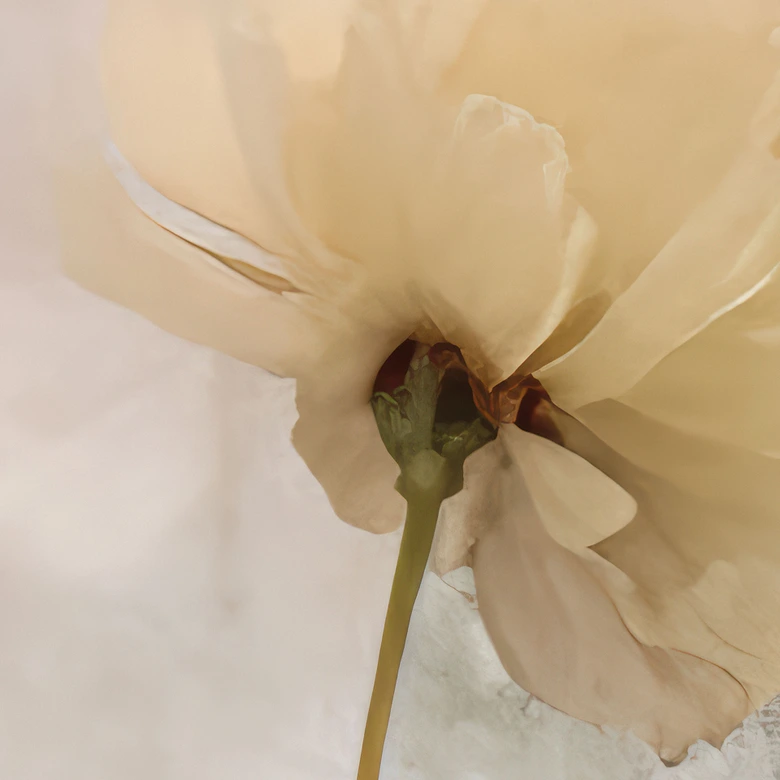 Fototapete Blumenpracht in warmen Pastelltönen - Paksoylu 