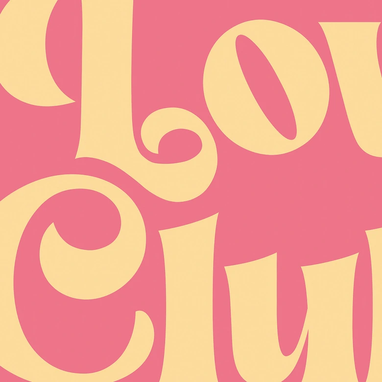 Papier peint Self Love Club Pink | Papier peint amour de soi - Prints by Ayleen 