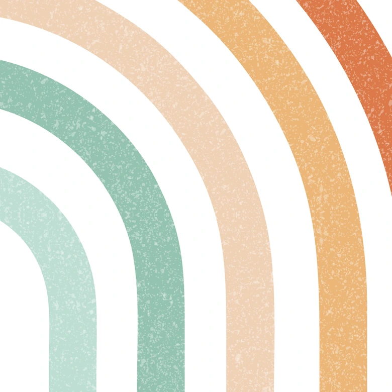 Fototapeta do pokoju dziecięcego - tęczowe boho 