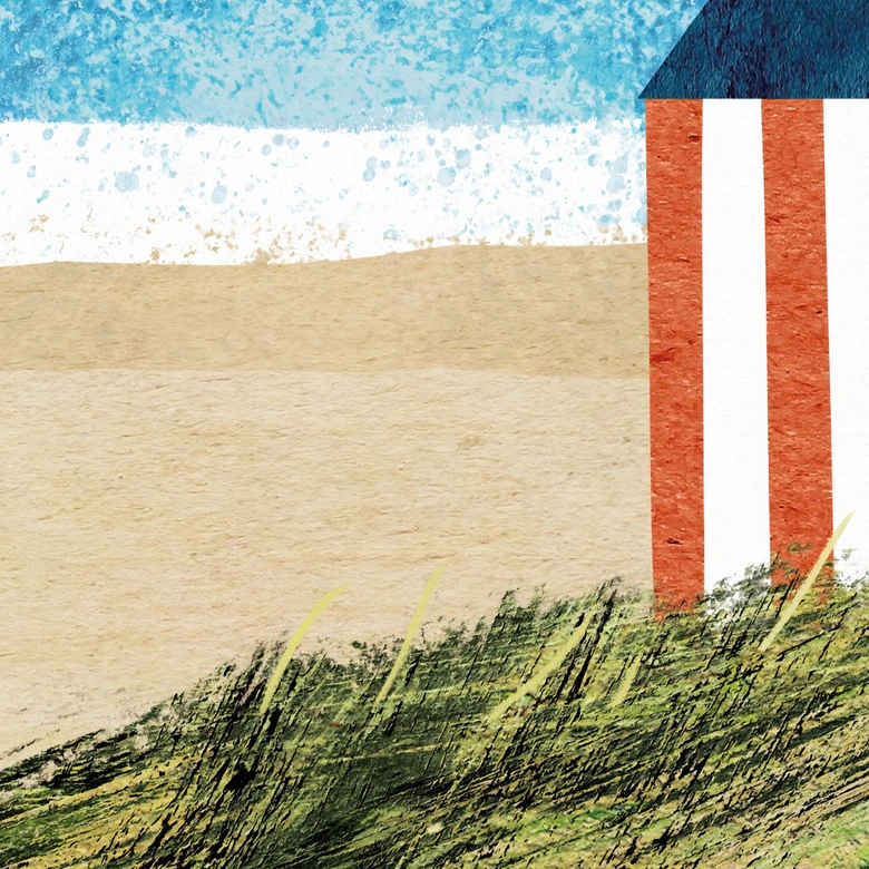 Fotomural playa - vacaciones junto al mar con vistas a las dunas - Rivers 