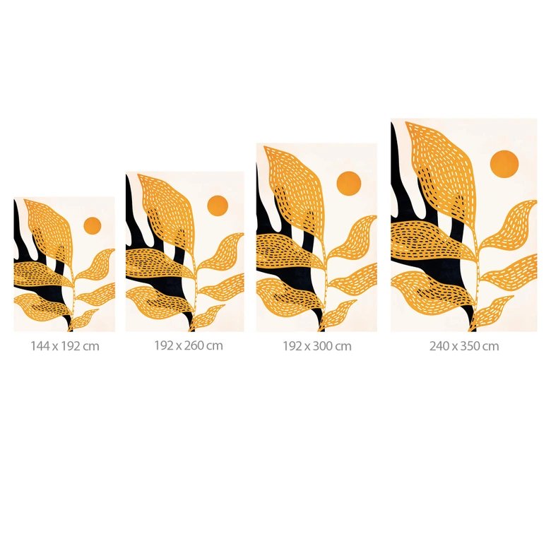 Fototapet med abstrakta växter i van Gogh-stil - Kubistika 