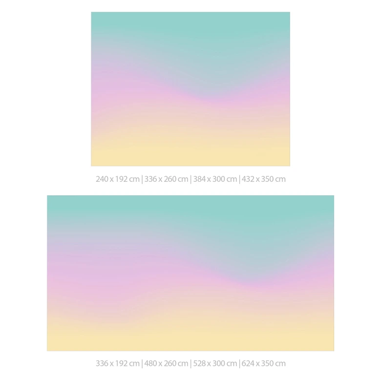 Fototapete Ombre - Bunter Pastellhimmel 