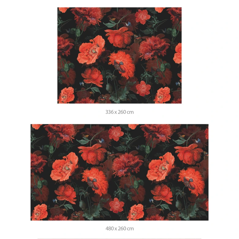 Fototapete UN Designs - Rote Blüten 