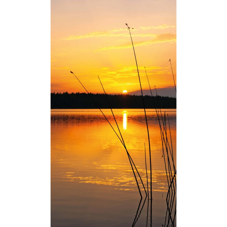 Fototapete Sonnenuntergang am See 