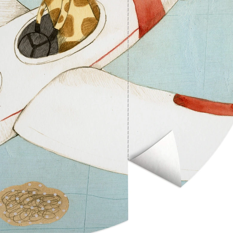 Fototapete Loske - Flugreise - Rund - Selbstklebend/Vlies 