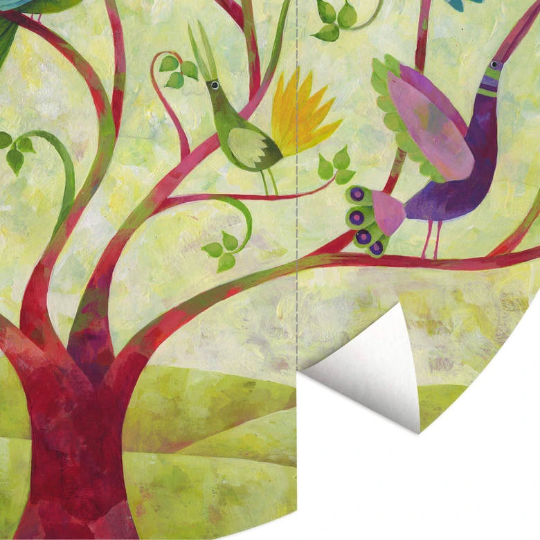 Behangcirkel Blanz - Tropical Bird - vliesbehang/zelfklevend vliesbehang 