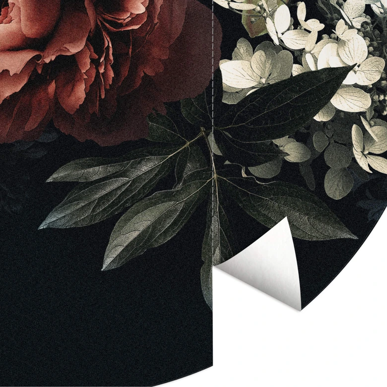 Fototapet - Rundt Blomsterbuket - vliesetapet/selvklæbende non-woven tapet 