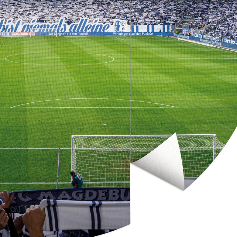 Fototapete 1. FC Magdeburg - Stadion Choreo - Rund - Selbstklebend/Vlies 