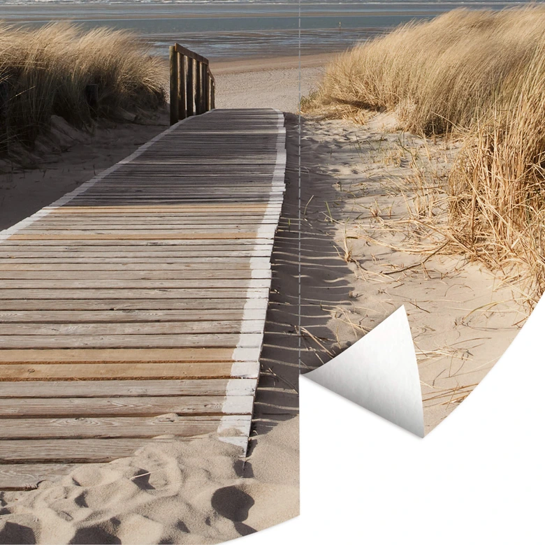 Fototapet Vid Östersjön - Rund - non-woven tapet/självhäftande non-woven tapet 