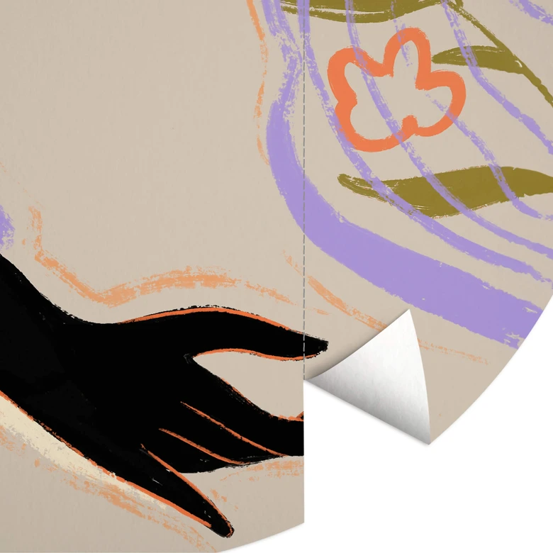 Arty Guava - Embrace the sun - Fototapeta okrągła - tapeta flizelinowa/tapeta flizelinowa samoprzylepna 