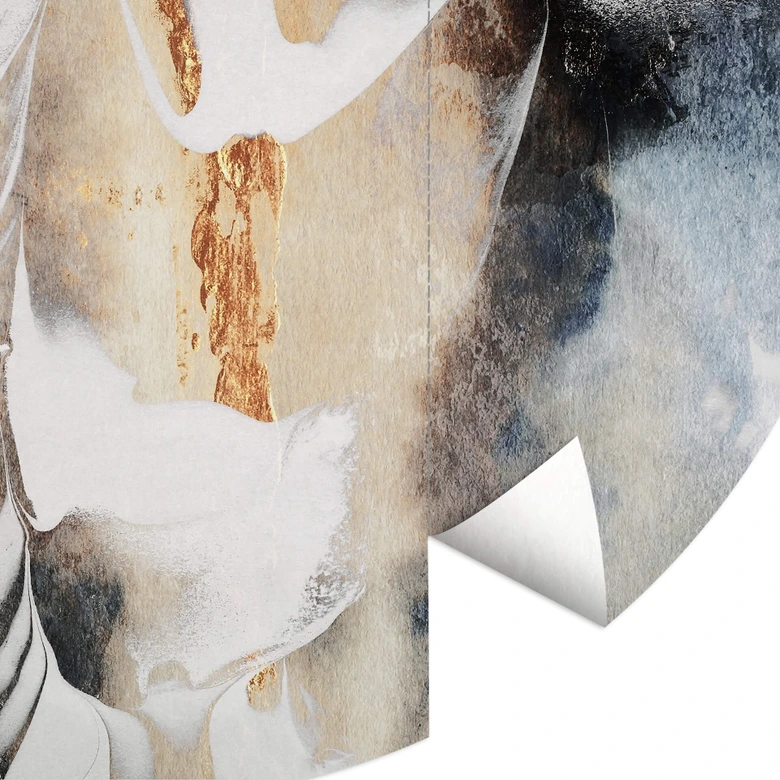 Round wall mural Fredriksson - Abstract Peace of Mind - non self-adhesive/self-adhesive wallpapers 