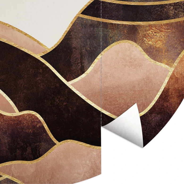 Fototapete Fredriksson - Sonnenuntergang - Rund - Selbstklebend/Vlies 