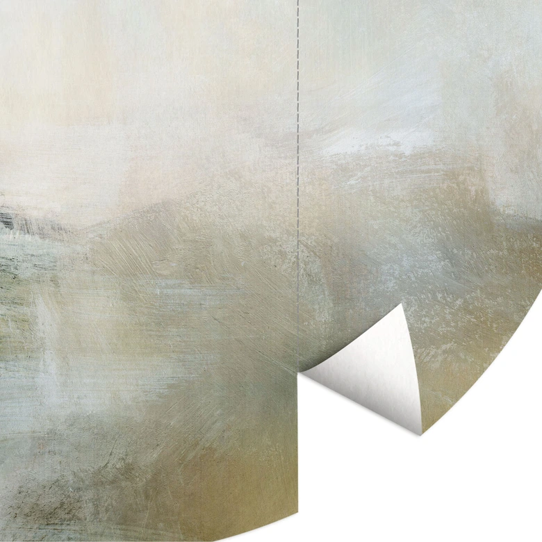 Golden Abstract - Hobday - Rund Fototapet - non-woven tapet/självhäftande non-woven tapet 