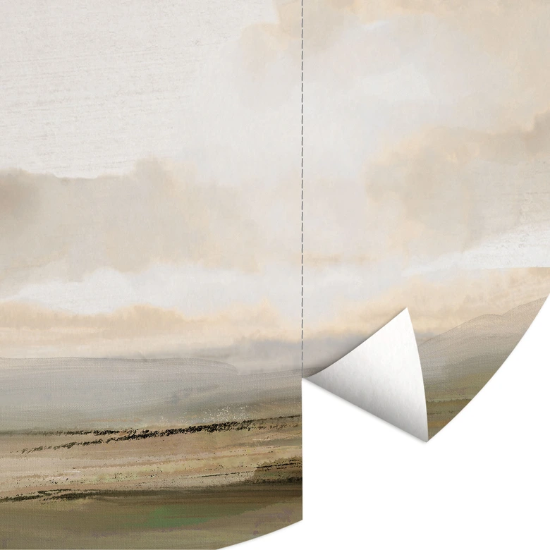 Papier peint photo rond Nuages dans le ciel - Hobday - papier peint intissé/papier peint intissé autocollant 