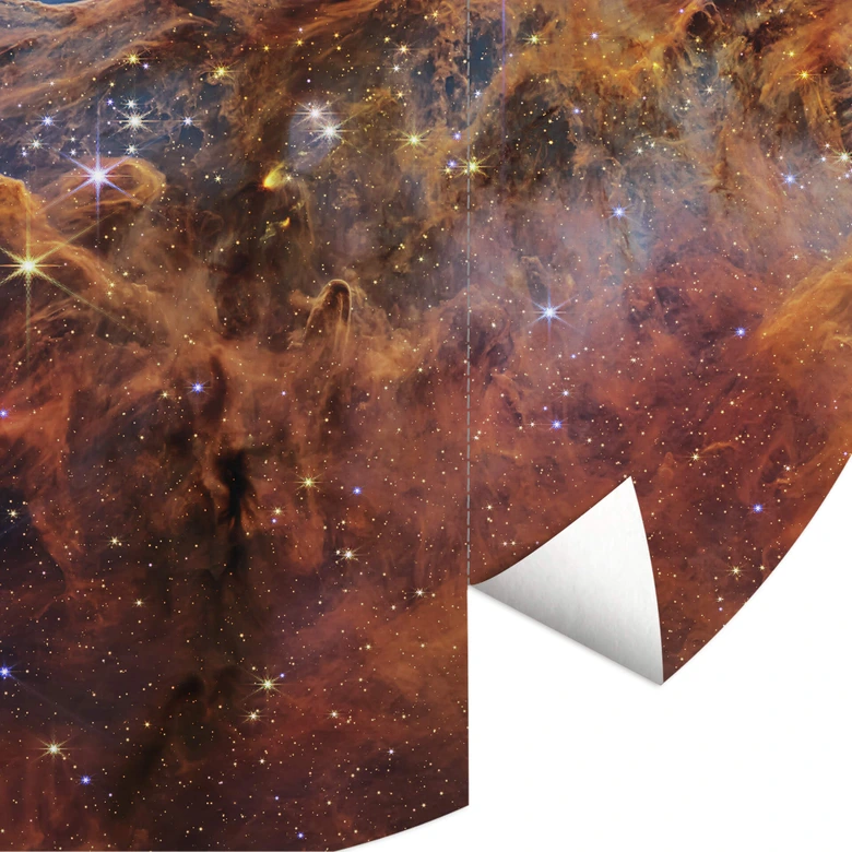 Round wall mural James Webb Telescope - Carina Nebula - non self-adhesive/self-adhesive wallpapers 
