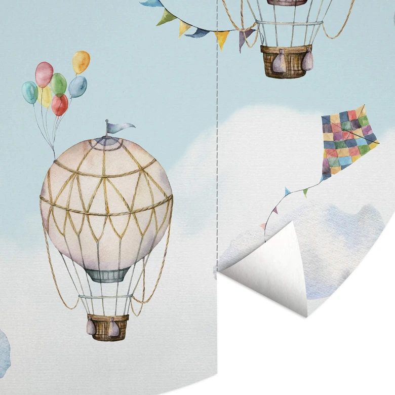 Oliver Robins - Balloon Bonanza - fotomural redondo - Papel pintado autoadhesivo/no tejido 