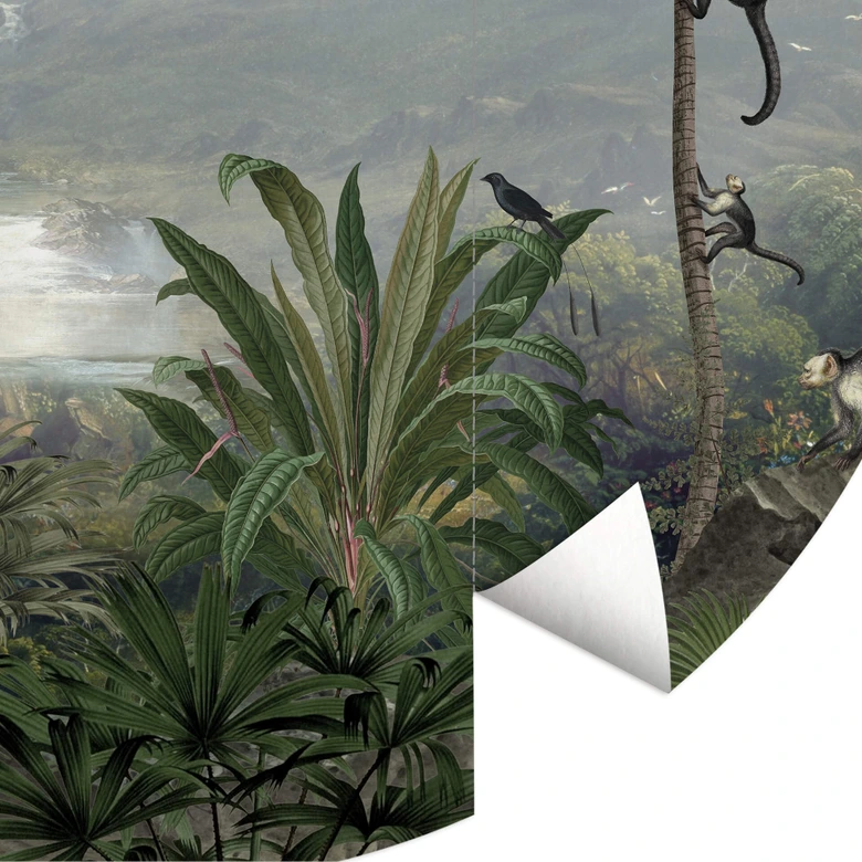 Sir Edward - Santuario de los monos - fotomural redondo - Papel pintado autoadhesivo/no tejido 