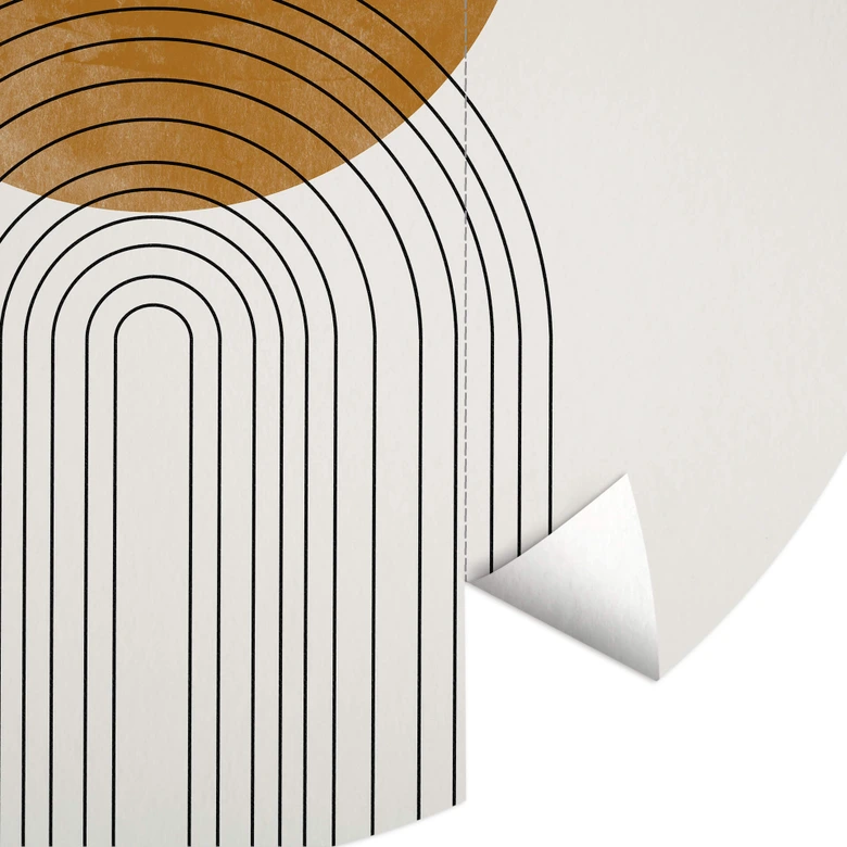 Behangcirkel Miuus Studio - Abstract Flow - vliesbehang/zelfklevend vliesbehang 
