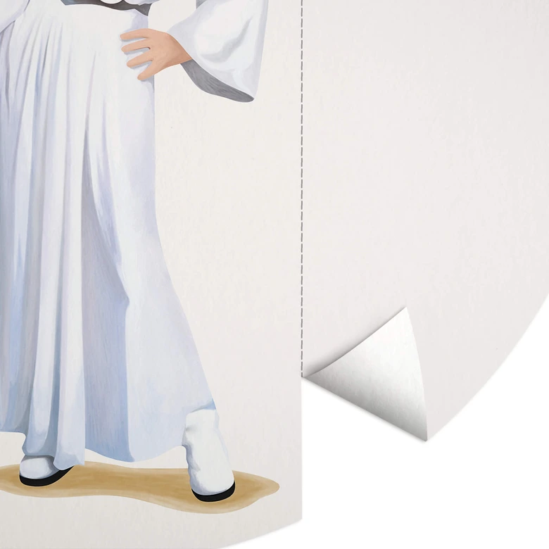 Round wall mural Tohmé - Leia - non self-adhesive/self-adhesive wallpapers 