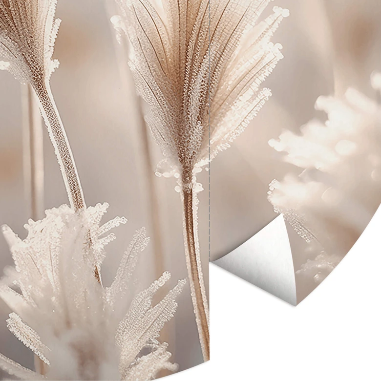 Round wall mural Pastel coloured grasses - Treechild - non self-adhesive/self-adhesive wallpapers 