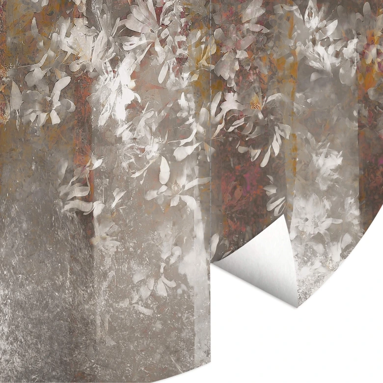 Round wall mural Talen - Magnolia Flowers - non self-adhesive/self-adhesive wallpapers 