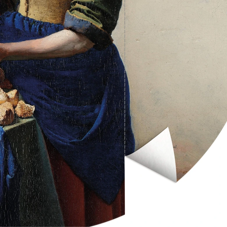 Vermeer - La lechera - fotomural redondo - Papel pintado autoadhesivo/no tejido 