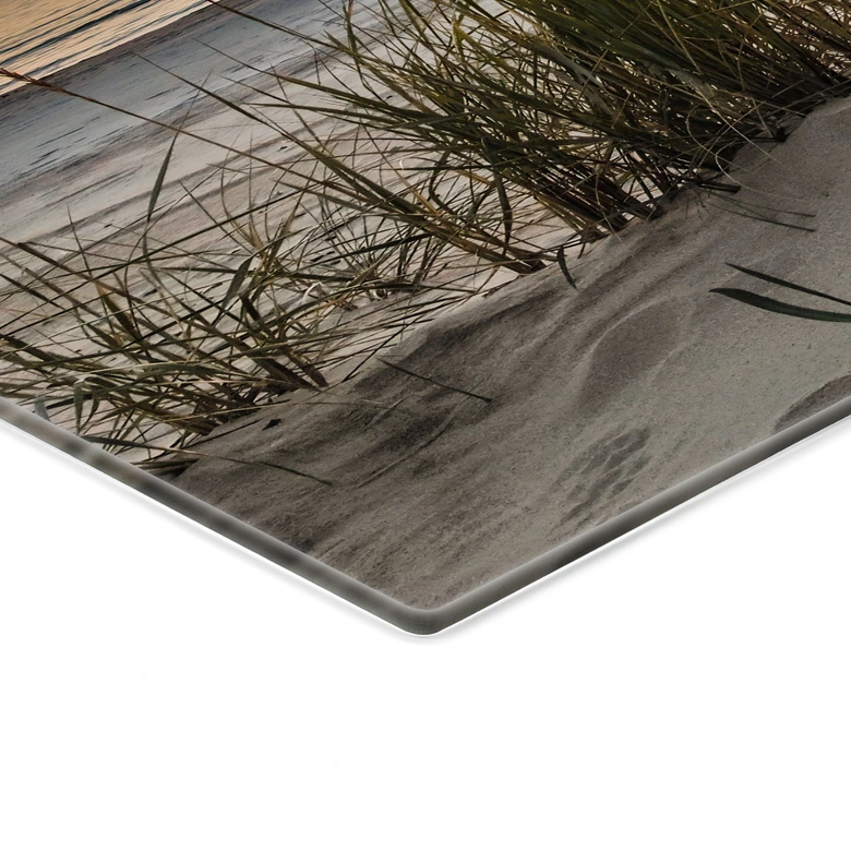 Tableau sur verre Dunes au coucher du soleil 