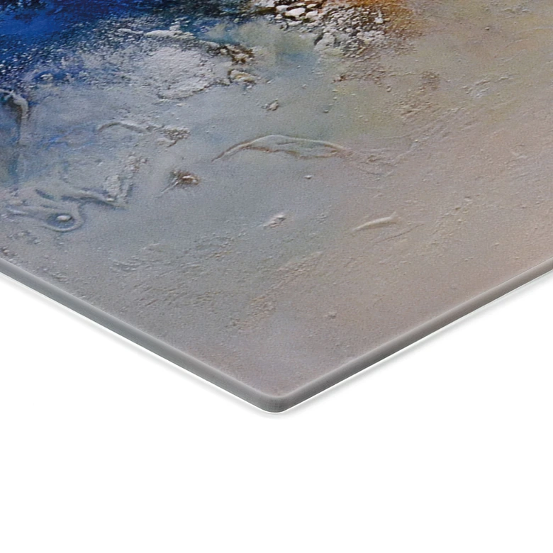 Tableau verre Interaction bleu-doré - Fedrau 