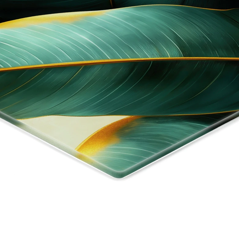 Glasbild Exotische Bananenblätter - Jaszke 