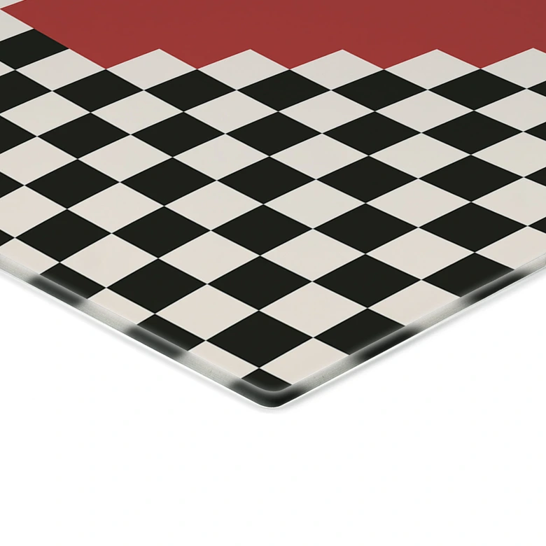 Tableau sur verre Illusion d'optique : cœur en style pixels - Kerr-Dineen 