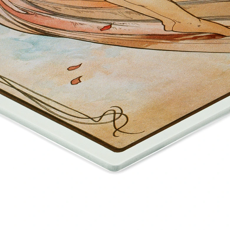 Tableau en verre Mucha - Quatre arts : La danse 