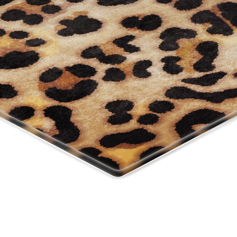 Glasbild Wilder Leopard - Animal Print - Tunaboylu 