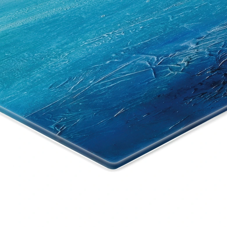 Tableau en verre L'infini en bleu - Schmucker - Panorama 