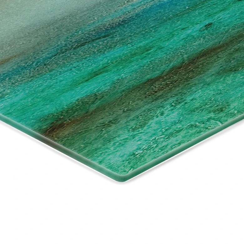 Tableau en verre Mer turquoise au crépuscule - Schmucker - Panorama 