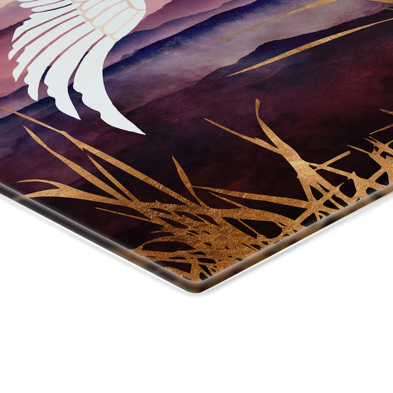 Tableau sur verre Grue élégante - SpaceFrog Designs 
