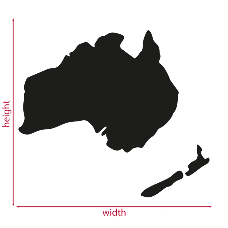 MDF - Holzdeko - Karte Australien - Neuseeland 