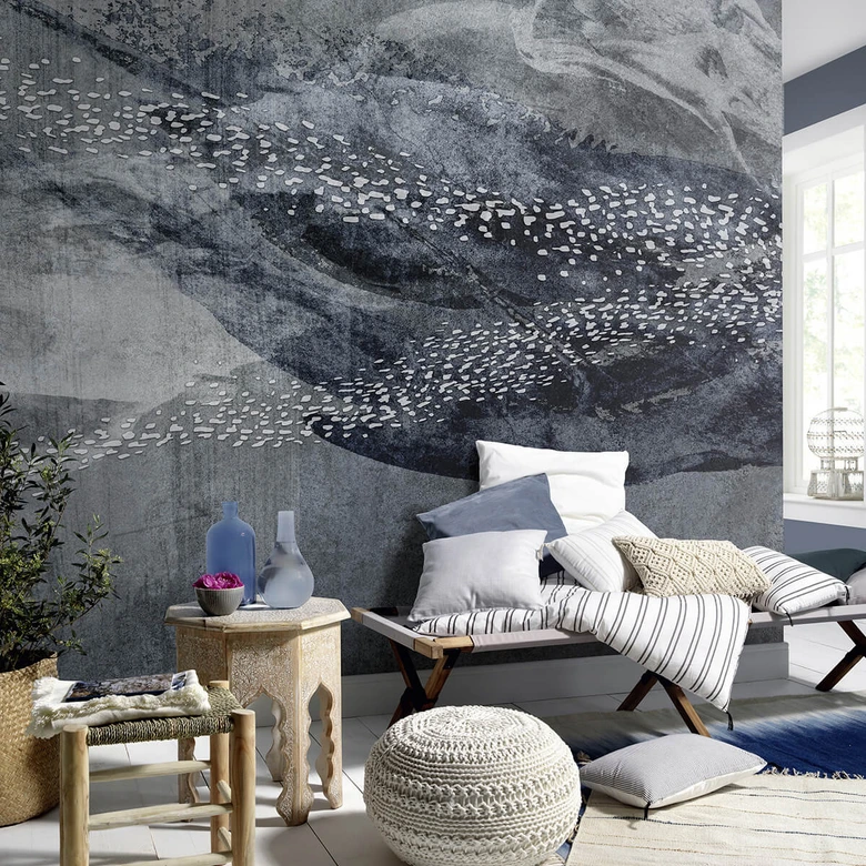Guido Maria Kretschmer Fototapete Art Edition Deep Sea silber 