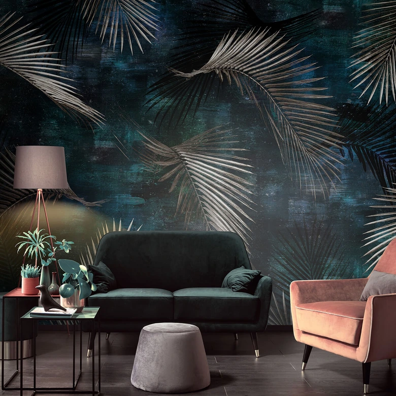 Guido Maria Kretschmer Fototapete Art Edition Glossy Palms silber 