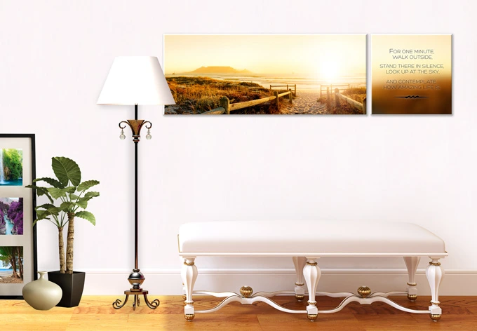 Wanddecoratie For One Minute (2-delig) 