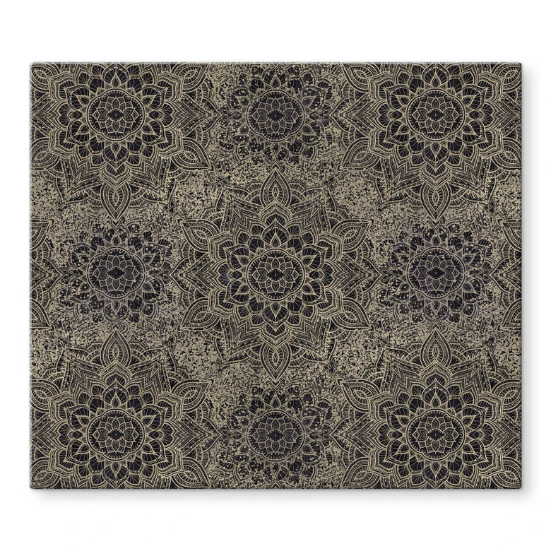 Herdabdeckplatte Mandala Boho Antikgold - Bloomery Decor 