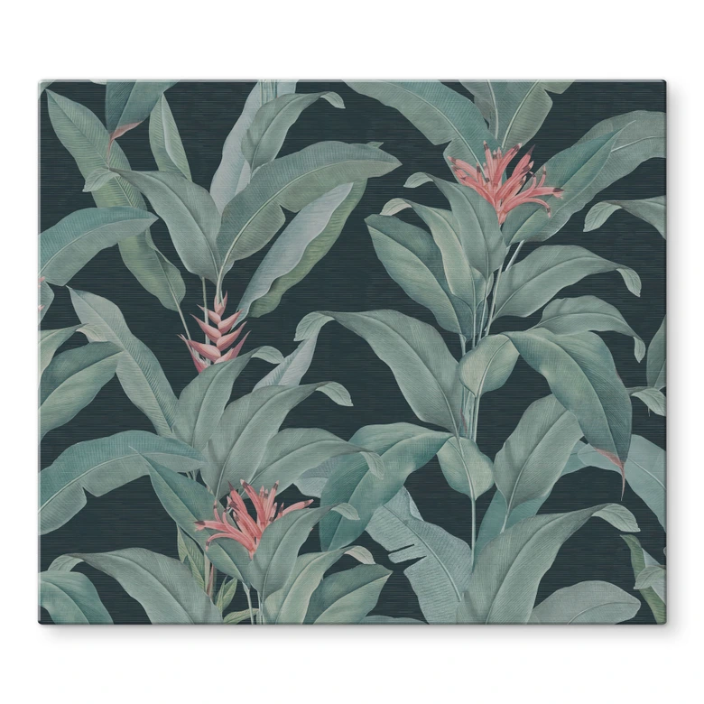 Herdabdeckplatte Urban Jungle Tropenblätter Grün - Bloomery Decor 