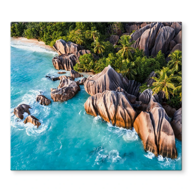Herdabdeckplatte Tropische Felsenküste der Seychellen - Colombo 