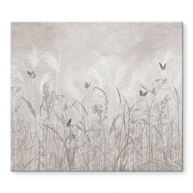 Herdabdeckplatte Wildblumenwiese mit Schmetterlingen im skandinavischen Design - Ms Tiff 