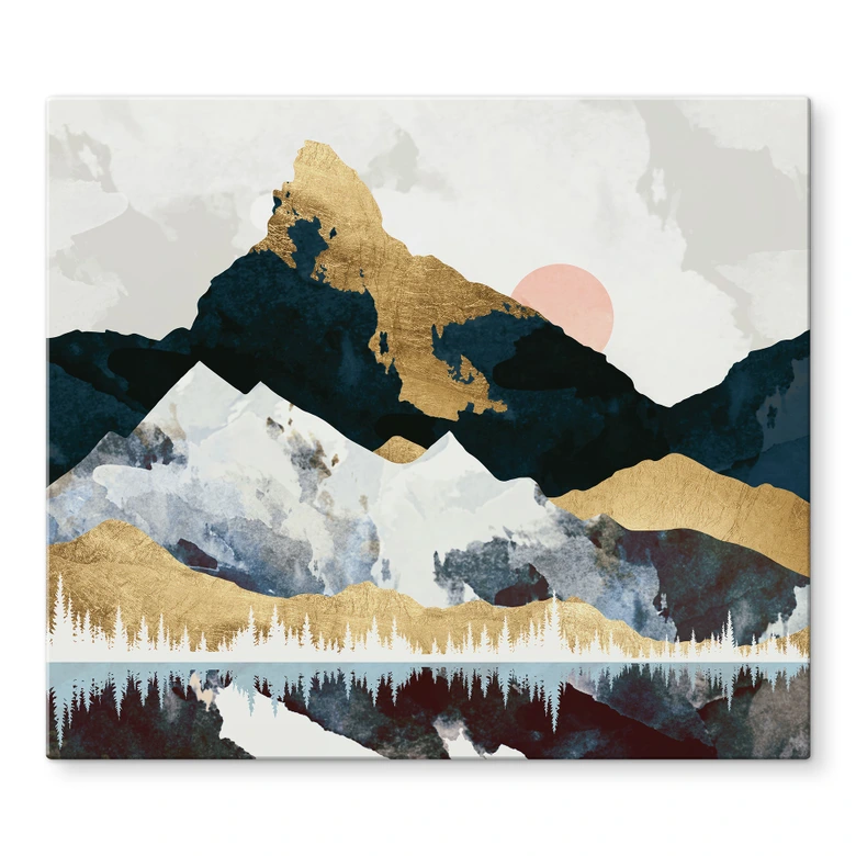 Herdabdeckplatte Reflektion einer Winterlandschaft - SpaceFrog Designs 