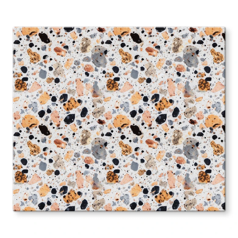 Stove cover plate Colorful terrazzo stones - Treechild 