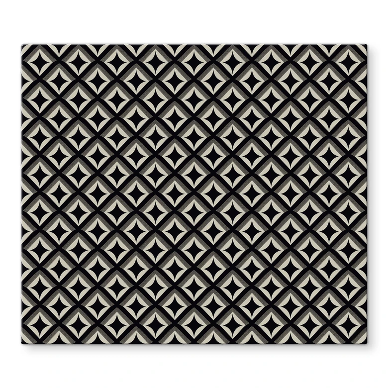 Herdabdeckplatte Schwarz-beige Ornamente - Treechild 