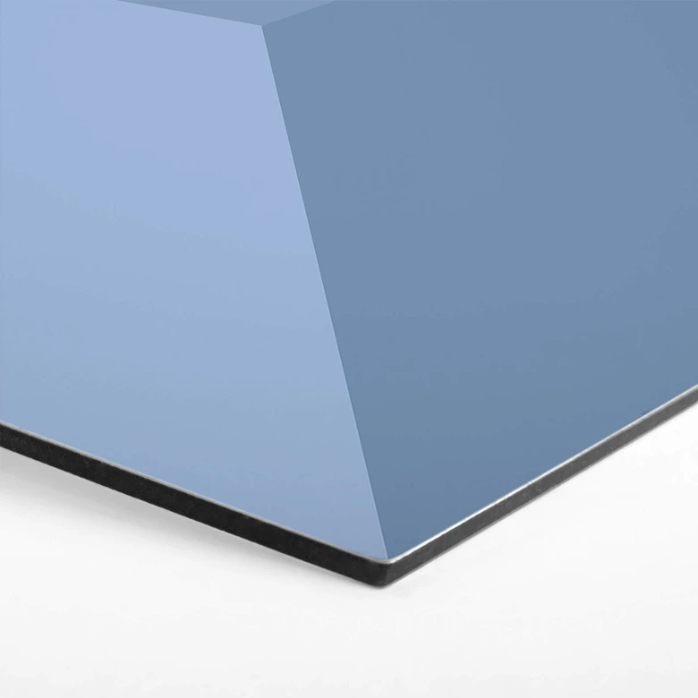 3D Hexagon Alu-Dibond - Blå 